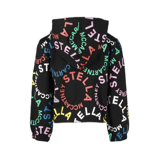 Stella Mccartney Kids Logo Printed Jersey Fleece Hooded Jacket