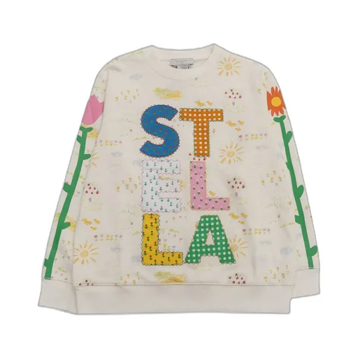 Stella Mccartney Kids Logo Patch Creweneck Sweatshirt
