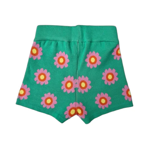 Stella Mccartney Kids Floral-Printed Elasticated Waistband Knitted Shorts