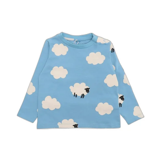 Stella Mccartney Kids Clouds Printed Crewneck T-Shirt