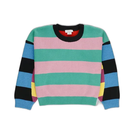 Stella Mccartney Kids Colour-Block Crewneck Knitted Jumper