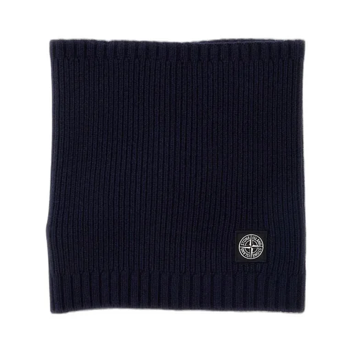 Stone Island Junior Compass Patch Knitted Neckwarmer