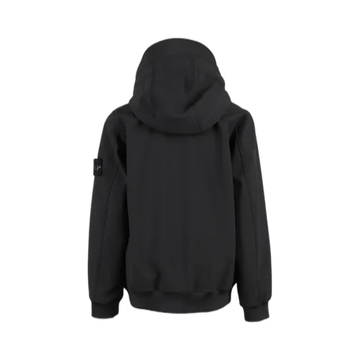 Stone Island Junior Logo-Patch Zipped Hooded Jacket