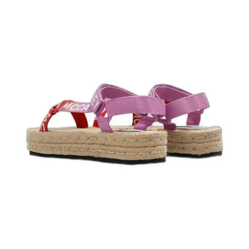 Stella Mccartney Kids Logo-Tape Round-Toe Sandals