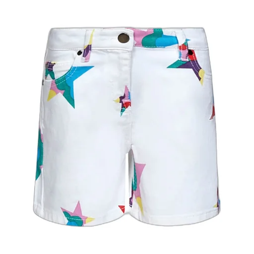 Stella Mccartney Kids Star Printed Straight Hem Denim Shorts