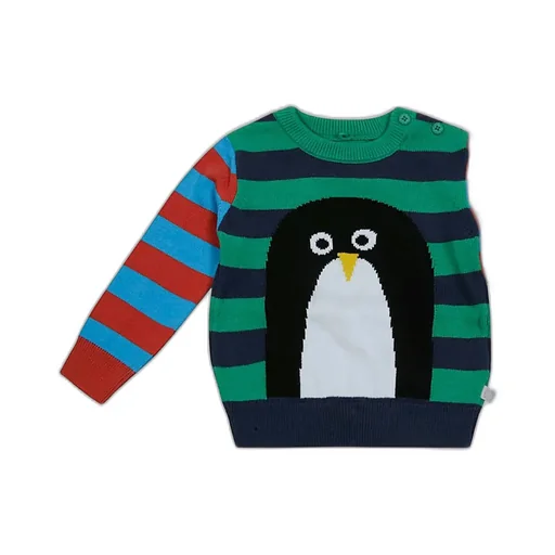 Stella Mccartney Kids Penguin Striped Crewneck Jumper