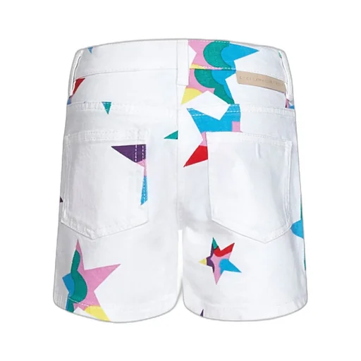 Stella Mccartney Kids Star Printed Straight Hem Denim Shorts