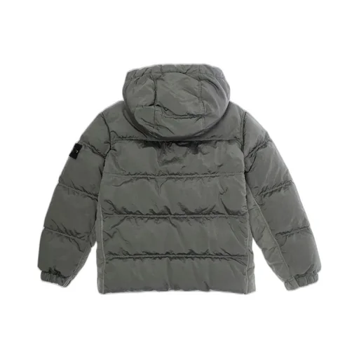 Stone Island Junior Logo Patch Hooded Down Jacket