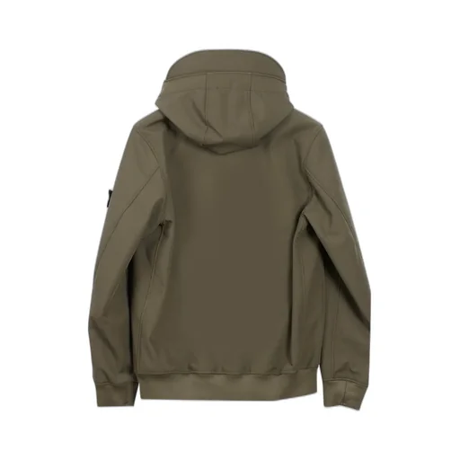 Stone Island Junior Logo-Patch Zipped Hooded Jacket