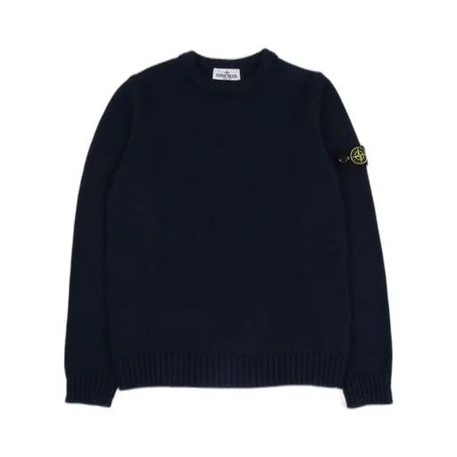 Stone Island Junior Logo Patch Knitted Jumper