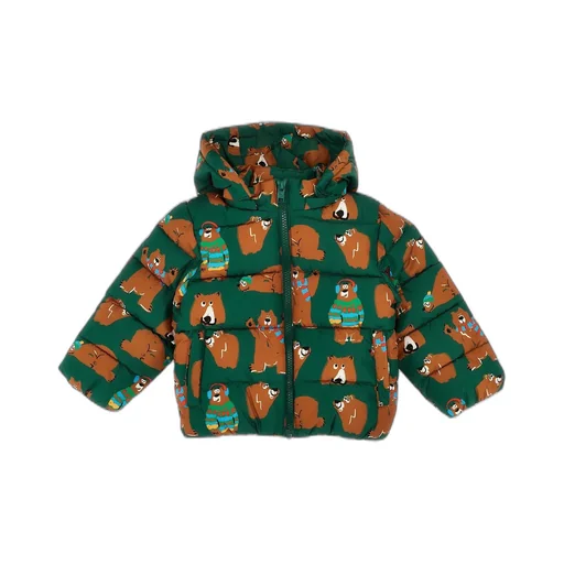 Stella Mccartney Kids Bear-Printed Zipped Puffer Jacket