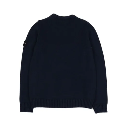 Stone Island Junior Logo Patch Knitted Jumper