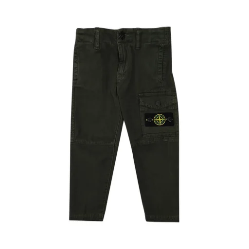 Stone Island Junior Logo Patch Straight Leg Pants
