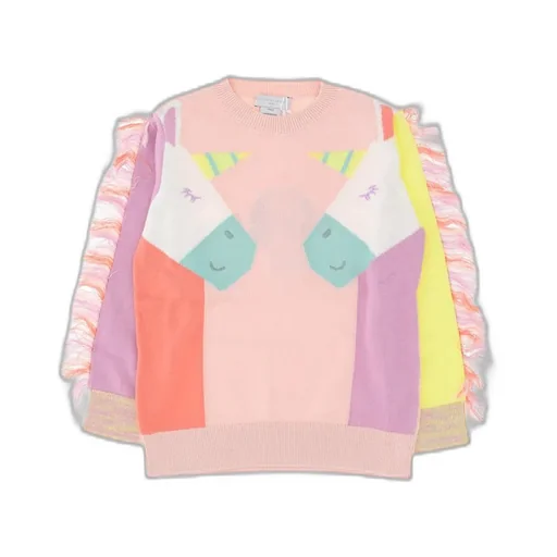 Stella Mccartney Kids Unicorn-Printed Frayed-Edge Crewneck Sweatshirt
