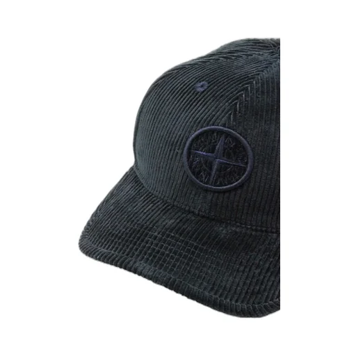 Stone Island Logo Embroidered Corduroy Hat