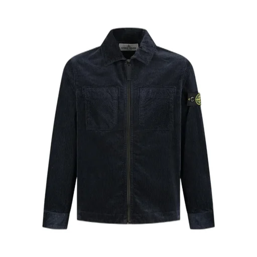 Stone Island Junior Logo Patch Zip-Up Jacket