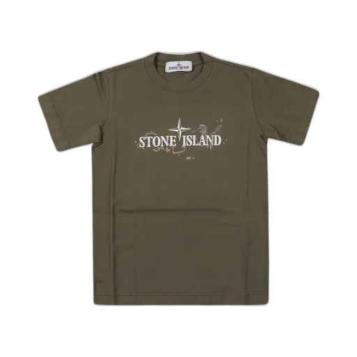 Stone Island Junior Logo Printed Crewneck T-Shirt