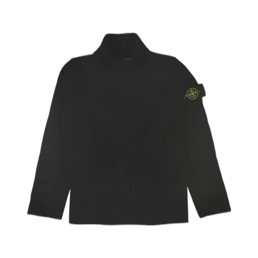 Stone Island Junior Compass-Patch Roll-Neck Jumper