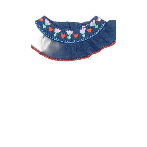 Stella Mccartney Kids Ruffled Detail Floral Embroidered Dress