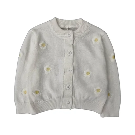Stella Mccartney Kids Floral-Embroidered Knitted Cardigan