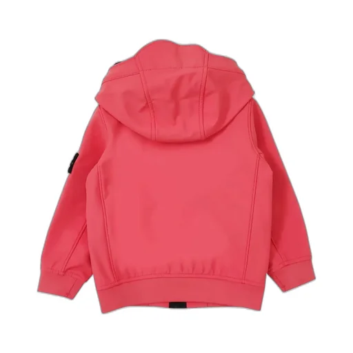 Stone Island Junior Logo-Patch Hooded Zipped Jacket