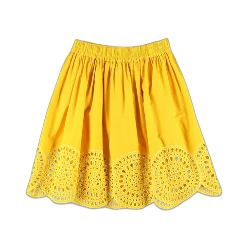 Stella Mccartney Kids Broderie Anglaise Pleated Skirt