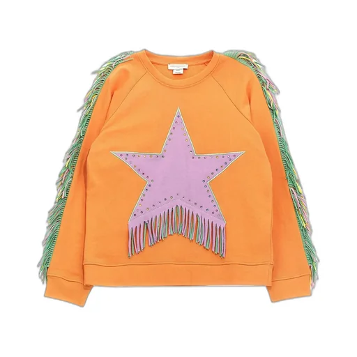 Stella Mccartney Kids Fringed Crewneck Sweatshirt
