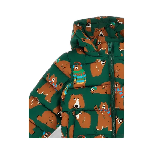 Stella Mccartney Kids Bear-Printed Zipped Puffer Jacket