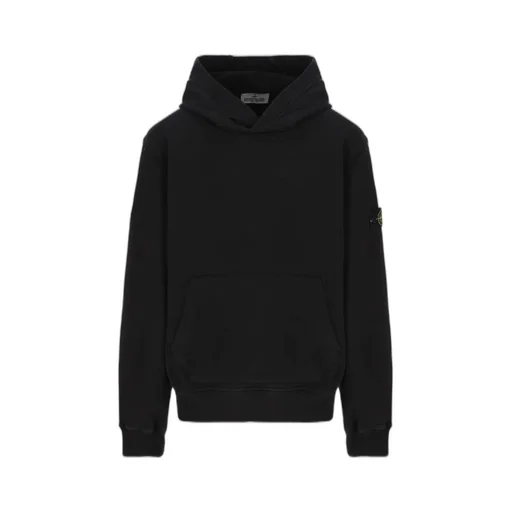 Stone Island Junior Logo Patch Long-Sleeved Hoodie
