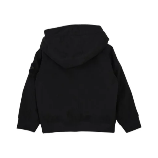 Stone Island Junior Logo-Patch Long-Sleeved Hooded Jacket