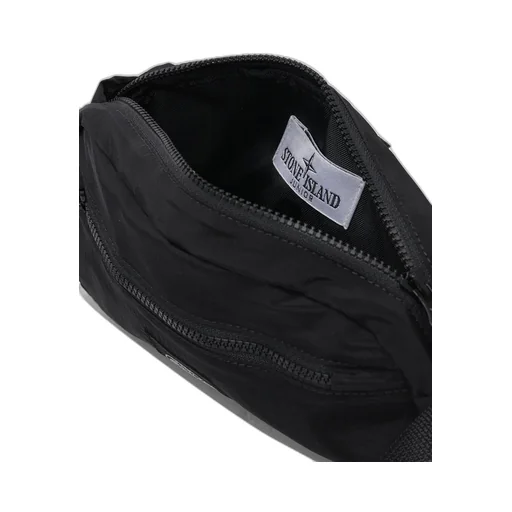 Stone Island Junior Logo Patch Zipped Messenger Bag