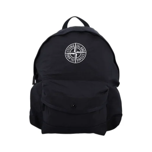 Stone Island Junior Compass-Embroidered Zipped Backpack