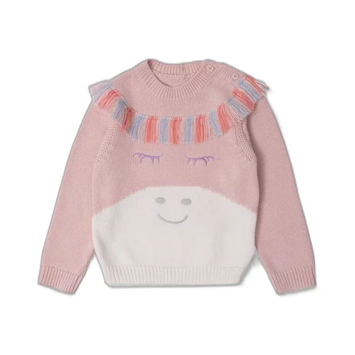 Stella Mccartney Kids Frayed Detail Crewneck Jumper