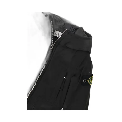 Stone Island Junior Logo-Patch Long-Sleeved Hooded Jacket