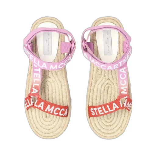 Stella Mccartney Kids Logo-Tape Round-Toe Sandals