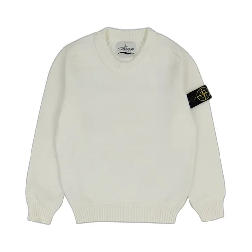 Stone Island Junior Logo-Patch Crewneck Knitted Jumper