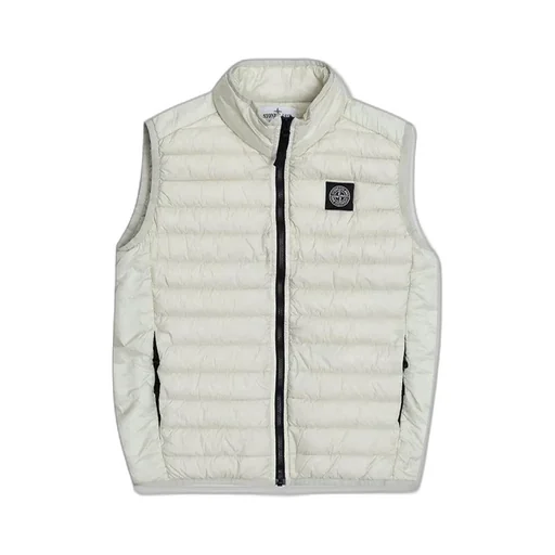 Stone Island Junior Logo Patch Zip-Up Sleeveless Gilet