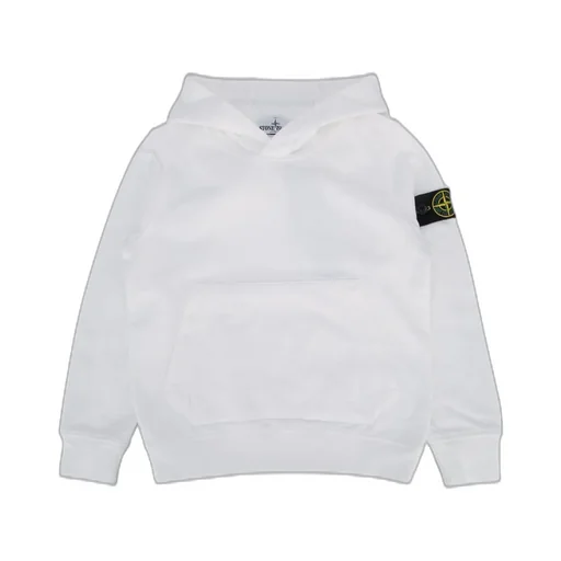 Stone Island Junior Compass Patch Fleece Hoodie