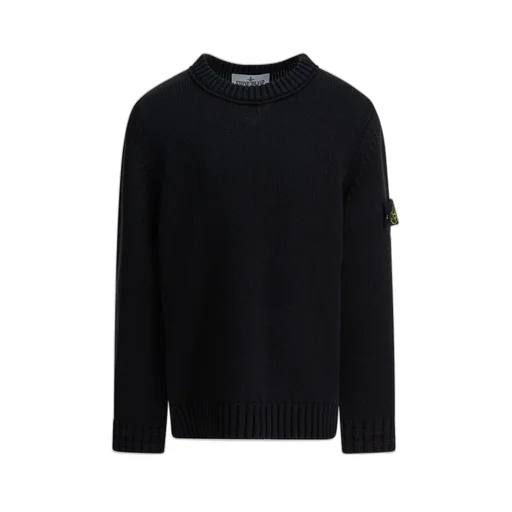 Stone Island Junior Logo Patch Knitted Jumper