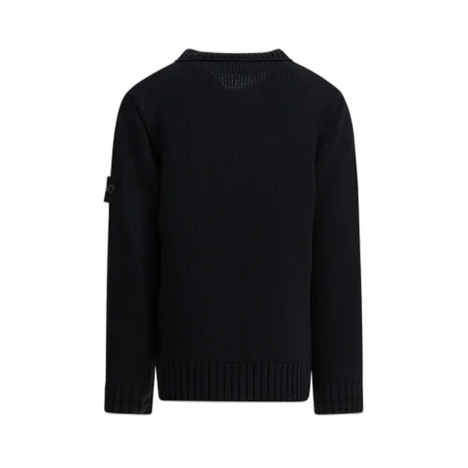 Stone Island Junior Logo Patch Knitted Jumper