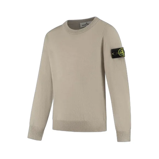 Stone Island Junior Compass Patch Crewneck Jumper