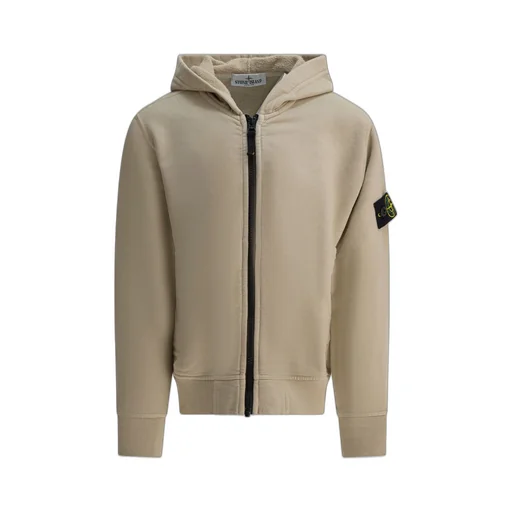 Stone Island Junior Compass Patch Zip-Up Hoodie