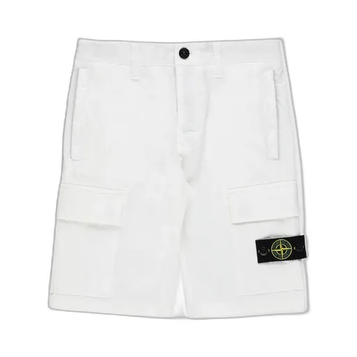 Stone Island Junior Compass Patch Knee-Length Cargo Shorts