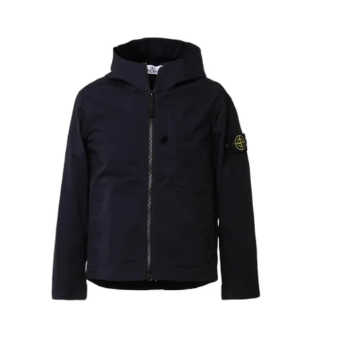 Stone Island Junior Logo Patch Zip-Up Jacket