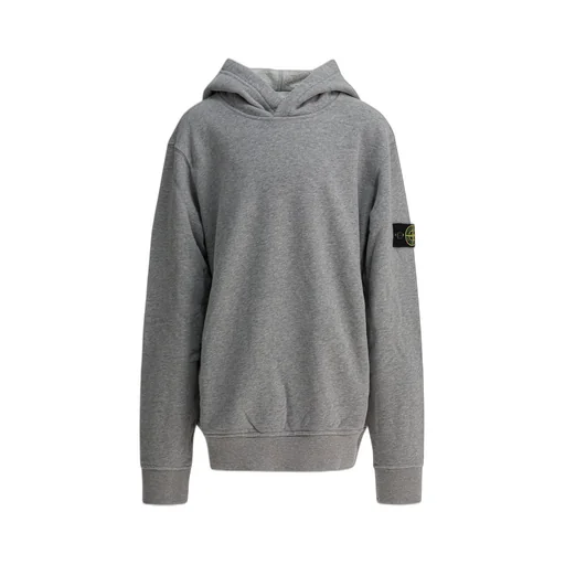 Stone Island Junior Logo Patch Long Sleeved Hoodie