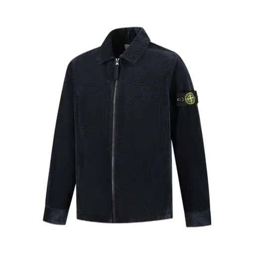 Stone Island Junior Logo Patch Zip-Up Jacket
