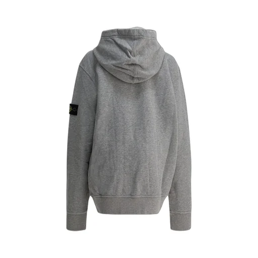 Stone Island Junior Logo Patch Long Sleeved Hoodie