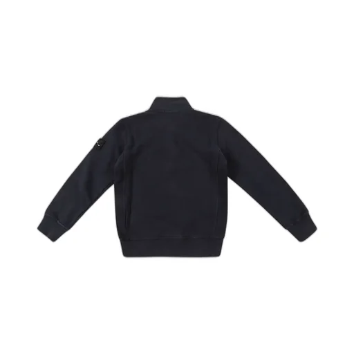 Stone Island Junior Logo Patch Half-Zip Sweatshirt