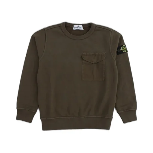 Stone Island Junior Logo Patch Crewneck Sweatshirt