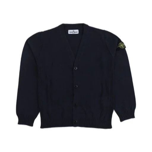 Stone Island Junior Compass-Badge V-Neck Cardigan